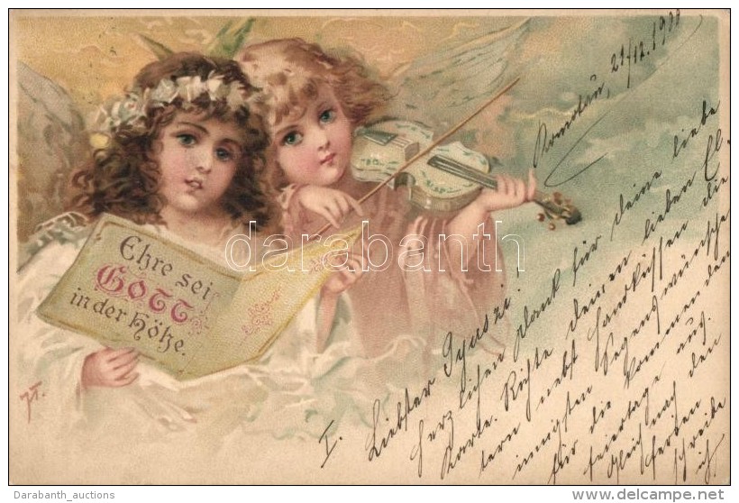 * T2/T3 Angels With Violin, Litho (EK) - Ohne Zuordnung