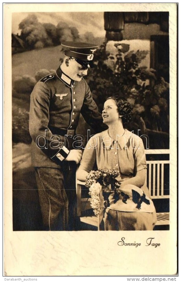 T2 Sonnige Tage / Military WWII, Soldier With Lady - Unclassified