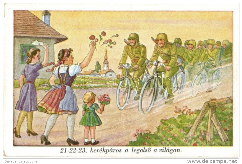 ** T2/T3 21-22-23, Ker&eacute;kp&aacute;ros A LegelsÅ‘ A Vil&aacute;gon / Hungarian Military Art Postcard,... - Unclassified