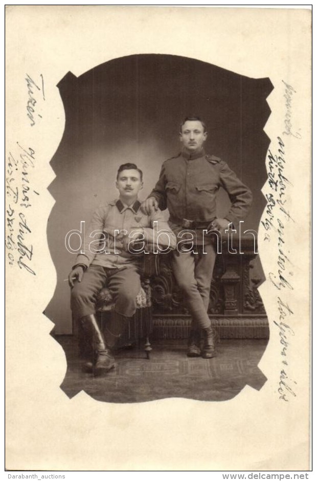 * T2 1916 Honv&eacute;d Tiszti Szolg&aacute;k / WWI Hungarian Soldiers, Photo - Unclassified