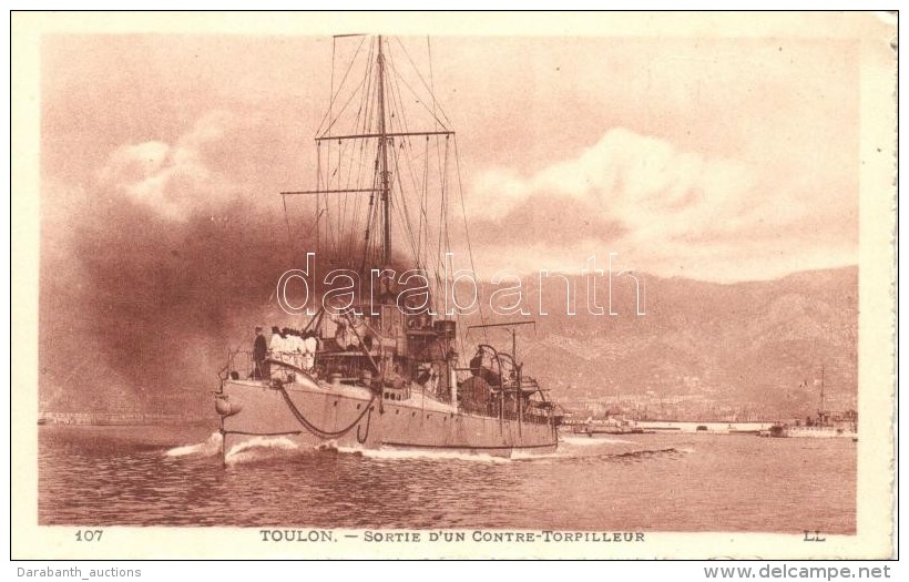 ** T2/T3 Toulon, Sortie D'un Contre-Torpilleur / WWI French Destroyer, Battle Ship (EK) - Unclassified