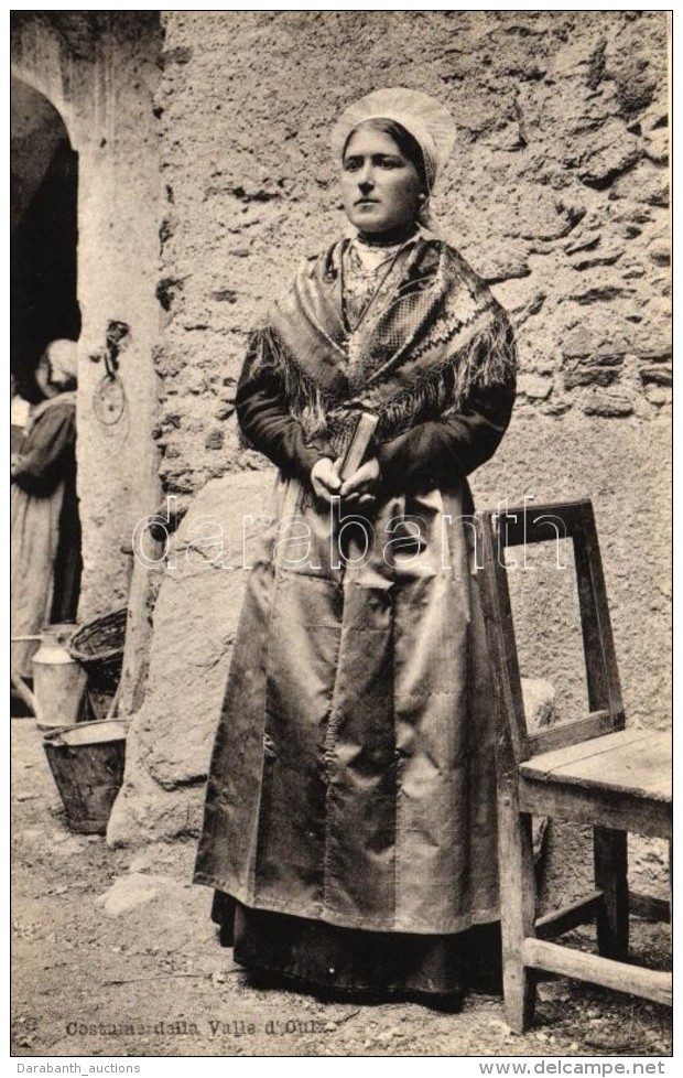** T1/T2 Costume Della Valle D'Oulx, Ed. P. Pedrini / Occitan Woman, Folklore - Non Classificati