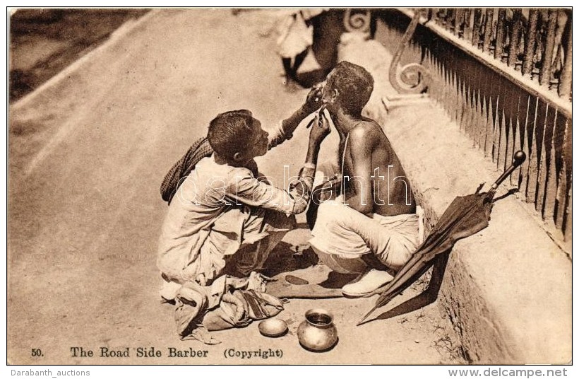 T2 The Road Side Barber, Calcutta; Folklore - Unclassified
