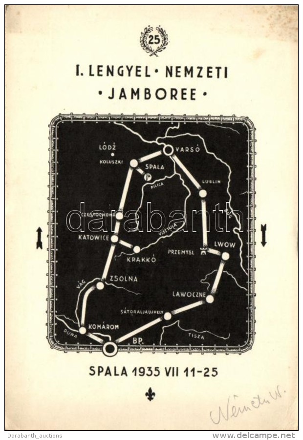 * T2/T3 1935 I. Lengyel Nemzeti Jamboree, Spala. 174. GANZ Cs. Cs. Lengyel Kontingens Parancsnoks&aacute;g... - Unclassified