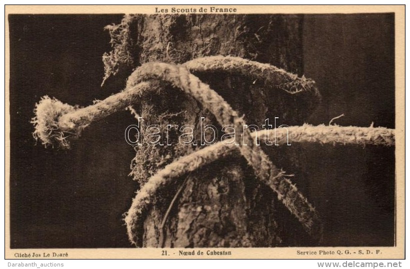 ** T1 Les Scouts De France. Noeud De Cabestan / French Scouting, Capstan Knot - Unclassified