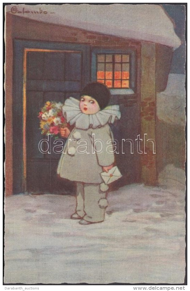 ** T1 Italian Art Postcard, Clowns S: Colombo - Unclassified