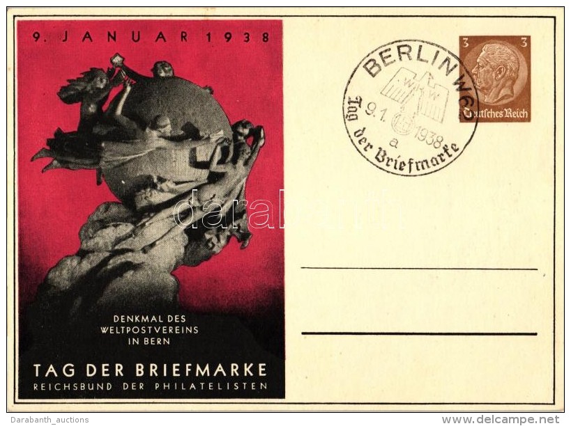 * T2 1938 Tag Der Briefmarke, Reichsbund Der Philatelisten; Denkmal Des Weltpostvereins In Bern / Day Of Philately,... - Unclassified