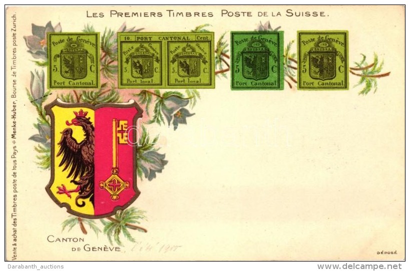 ** T1 Les Premiers Timbres Poste De La Suisse; Canton De Geneve / The First Stamps Of Switzerland, Litho - Non Classificati