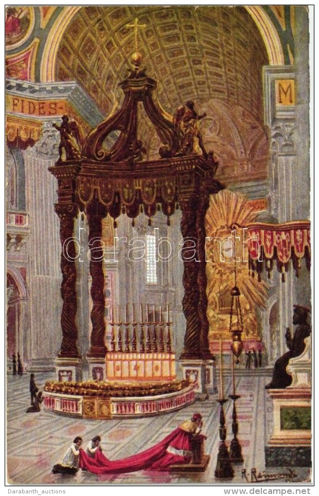 ** T2/T3 Rome, Roma; Interno Della Basilica Di S. Pietro / Church Interior (EK) - Unclassified