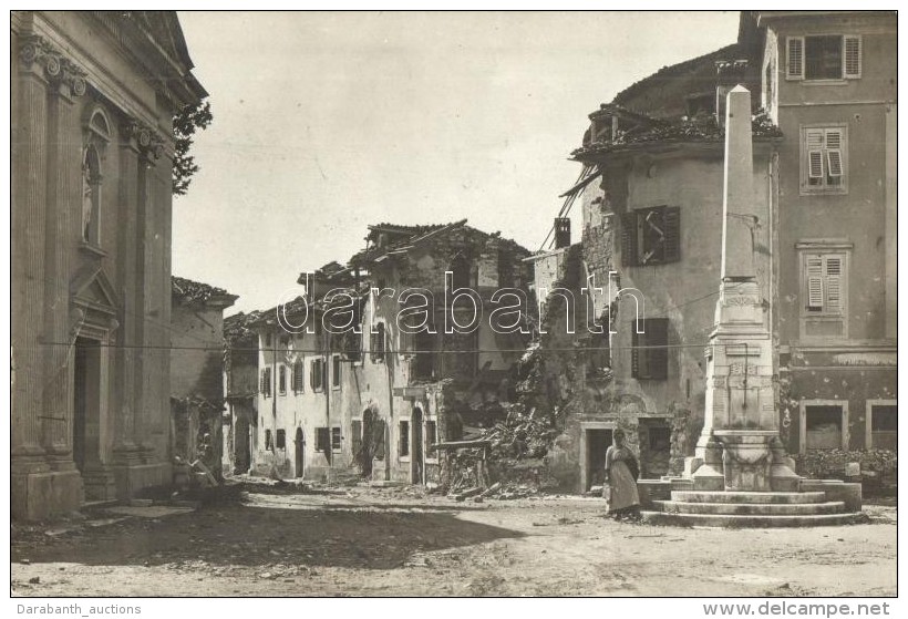 ** T2 Gorizia, G&ouml;rz; WWI Destroyed Buildings, Ruins, Photo - Ohne Zuordnung