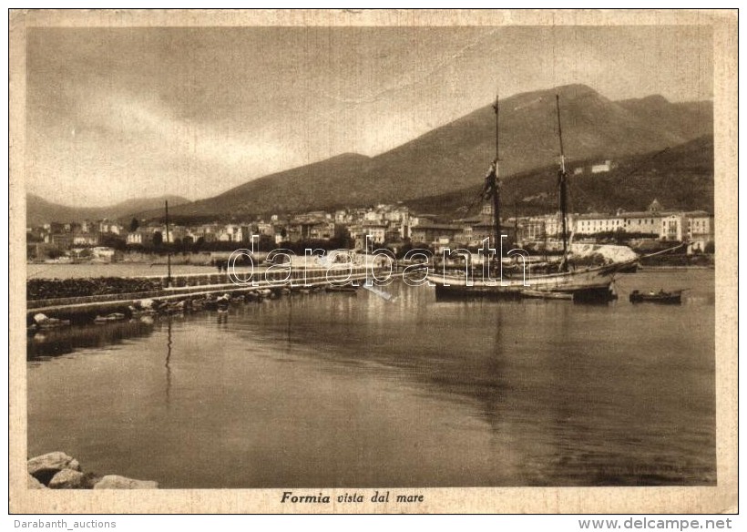T3 Formia, Vista Dal Mare / Port, Sailing Ship (small Tear) - Unclassified