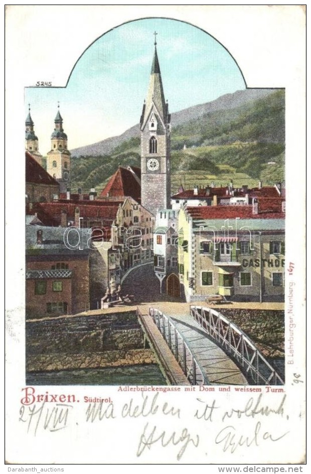 T2 Bressanone, Brixen (S&uuml;dtirol); Adlerbr&uuml;ckengasse, Dom, Weissem Turm / Bridge Street, Cathedral, Tower - Unclassified