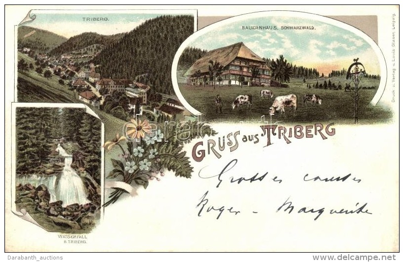 T2 Triberg, Bauernhaus, Floral Litho - Unclassified