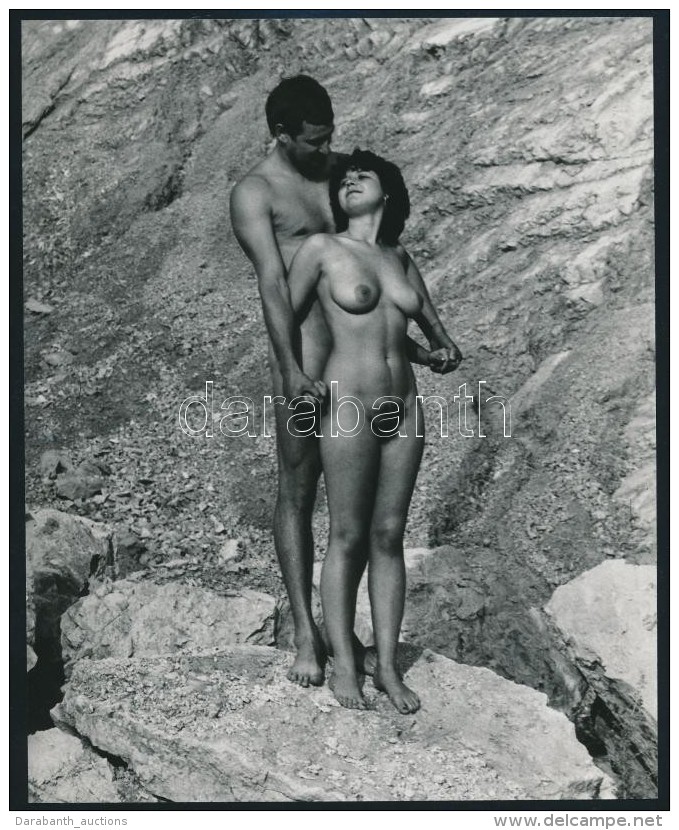 Cca 1972 P&aacute;ros Akt, Szolidan Erotikus Vintage F&eacute;nyk&eacute;p, 21x17 Cm / Erotic Photo, 21x17 Cm - Other & Unclassified