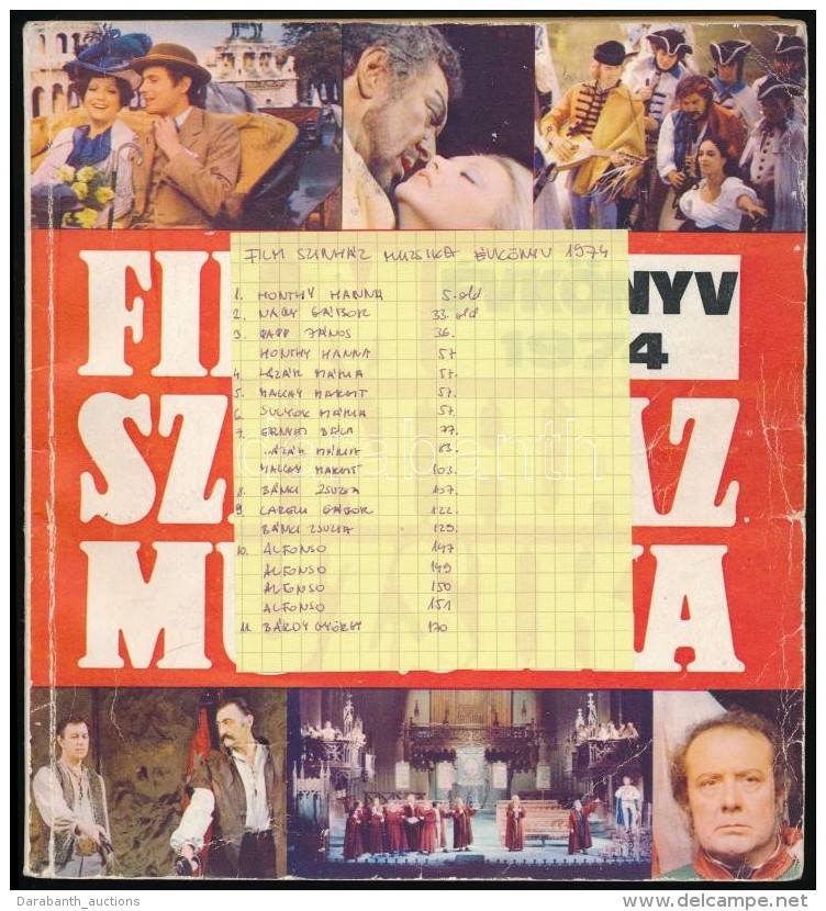 1974 A Film Sz&iacute;nh&aacute;z Muzsika C&iacute;mÅ± Kiadv&aacute;ny Sz&iacute;n&eacute;szek... - Other & Unclassified