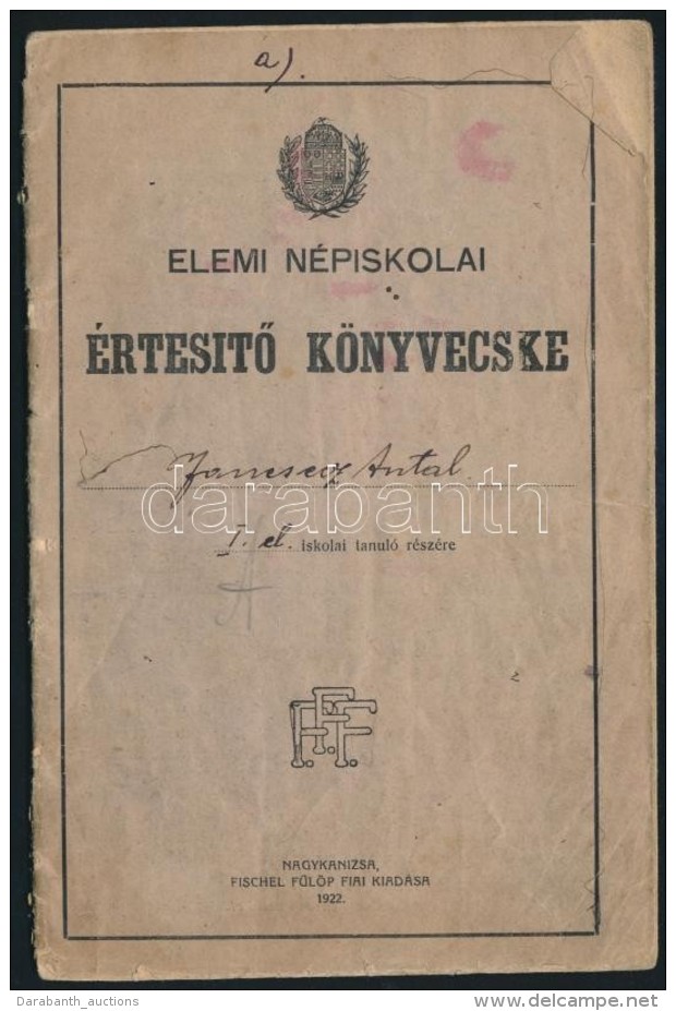 1924-1928 Elemi N&eacute;piskolai &Eacute;rtes&iacute;tÅ‘ K&ouml;nyvecske, Nagykanizsai &eacute;s Sashalmi... - Unclassified