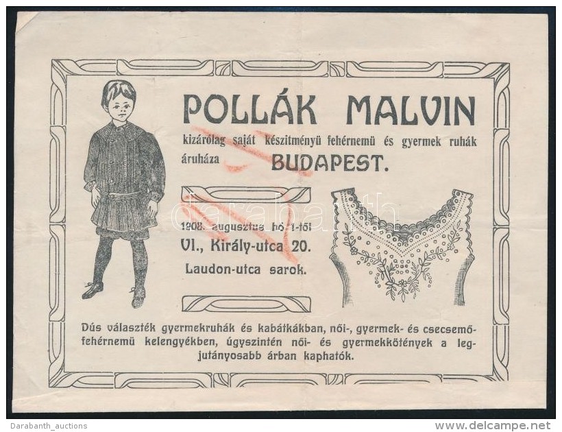 1909 Poll&aacute;k Malvin Saj&aacute;t K&eacute;sz&iacute;tm&eacute;nyÅ± Feh&eacute;rnemÅ± &eacute;s... - Unclassified