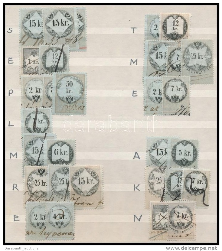 1860-1880 Illet&eacute;kb&eacute;lyeg T&eacute;tel V&iacute;zjel Szerint Rendezve A4-es Berak&oacute;lapon - Unclassified