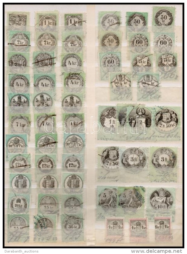 1860-1880 Ilett&eacute;kb&eacute;lyeg &ouml;ssze&aacute;ll&iacute;t&aacute;s A4-es Berak&oacute;lapon - Unclassified