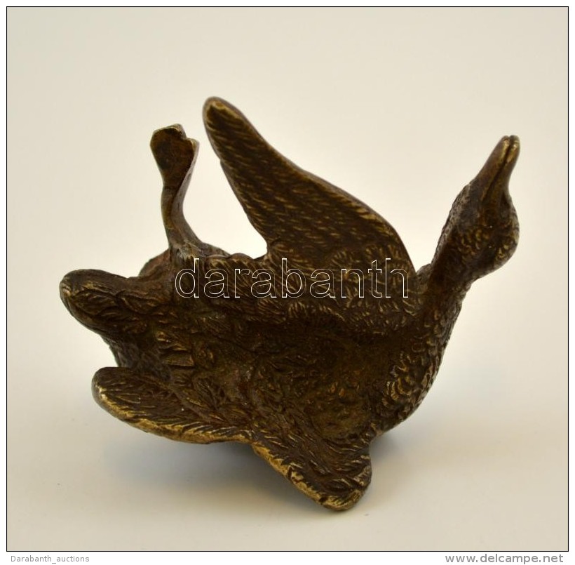 FekvÅ‘ Hatty&uacute;. Bronz Figura, Asztali Tolltart&oacute;. Kis Hi&aacute;nnyal 7x5 Cm - Other & Unclassified