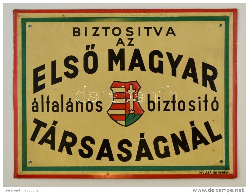 Cca 1947 ElsÅ‘ Magyar &Aacute;ltal&aacute;nos Biztos&iacute;t&oacute; T&aacute;rsas&aacute;g... - Other & Unclassified