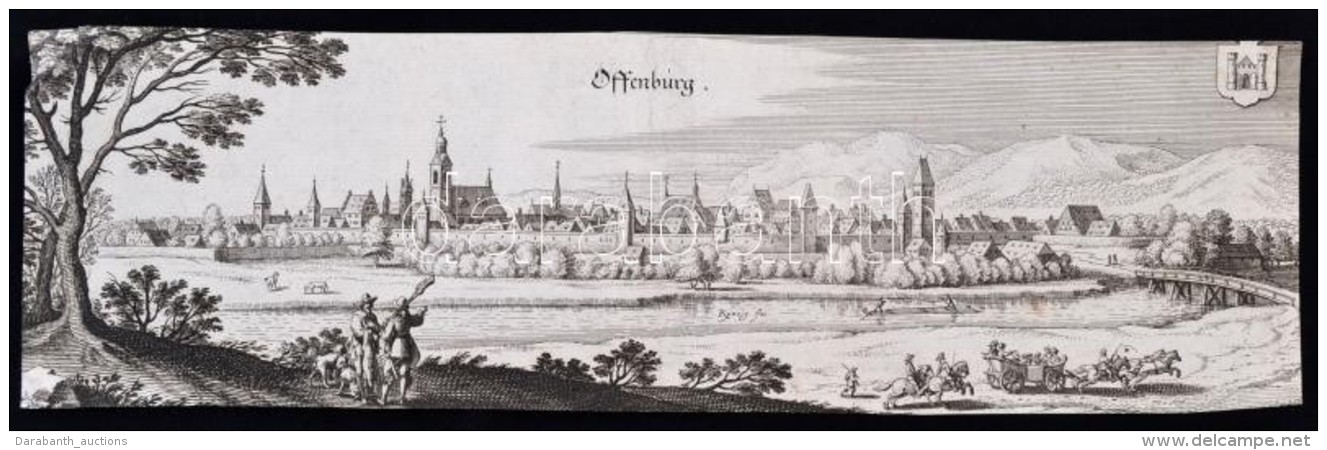 Cca 1680 Offenburg N&eacute;met V&aacute;ros. Jelz&eacute;s N&eacute;lk&uuml;li R&eacute;zmetszet / 
Cca 1680... - Prints & Engravings