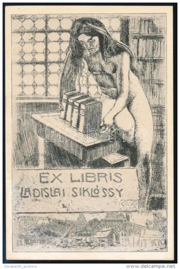 Nagy S&aacute;ndor (1869-1950): Ex Libris Ladislai Sikl&oacute;ssy, Klis&eacute;, Pap&iacute;r, Jelzett A... - Sonstige & Ohne Zuordnung