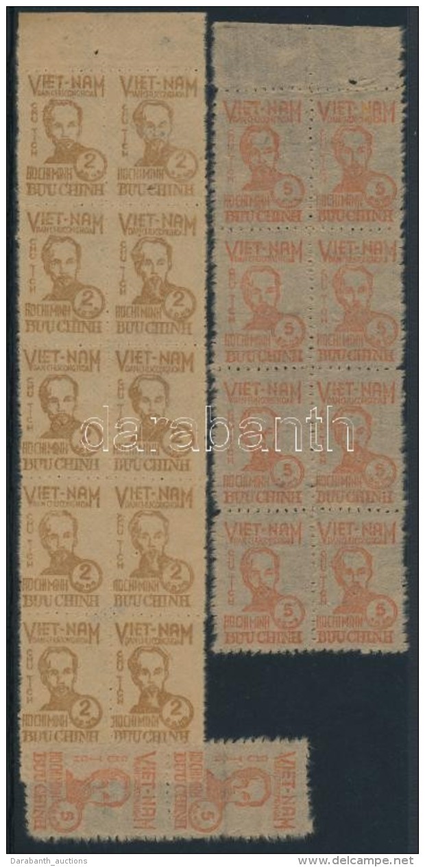 ** 1948 Mi 2b Block Of 10 + 3b Pair And Block Of 8  (Mi EUR 200,-++) - Other & Unclassified