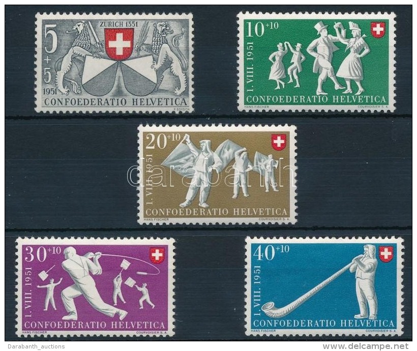 ** 1951 Pro Patria Sor Mi 555-559 - Other & Unclassified