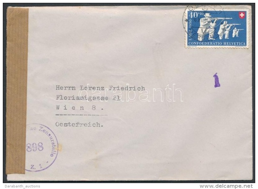 1950 Mi 549 Lev&eacute;len Ausztri&aacute;ba, Cenz&uacute;r&aacute;zva - Other & Unclassified