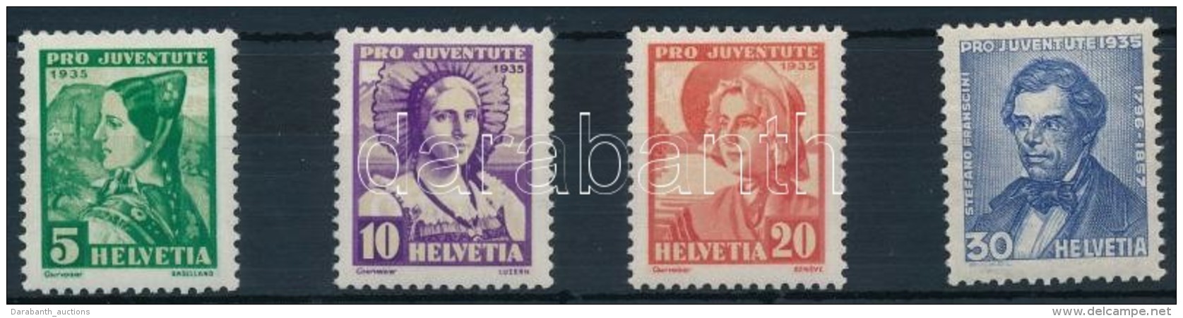 ** 1935 Pro Juventute Sor Mi 287-290 - Other & Unclassified