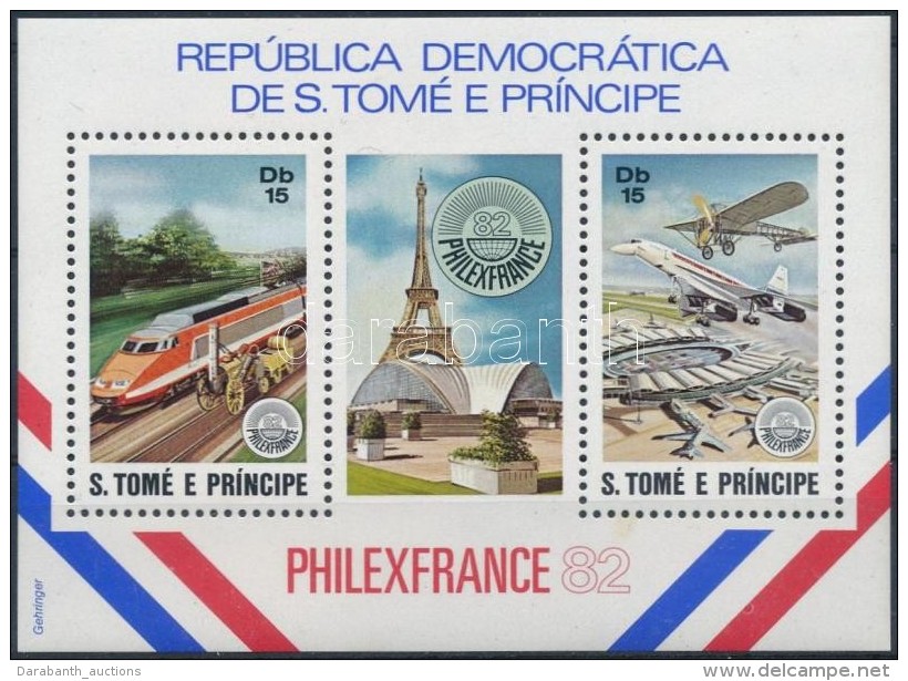 ** 1982 Philex France B&eacute;lyegki&aacute;ll&iacute;t&aacute;s Mozdonyok, Rep&uuml;lÅ‘k Mi Blokk 90 - Other & Unclassified