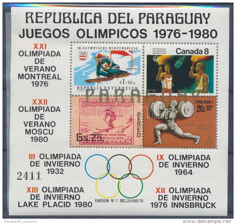 ** 1978 Olimpiai J&aacute;t&eacute;kok 1976-1980 Blokk Mi 316 - Other & Unclassified