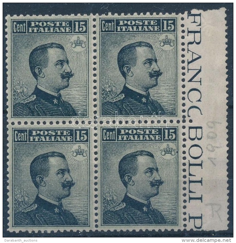 ** 1909 Forgalmi &iacute;vsz&eacute;li N&eacute;gyest&ouml;mb / Mi 94 Margin Block Of 4 (Mi EUR 1.600,-) - Other & Unclassified