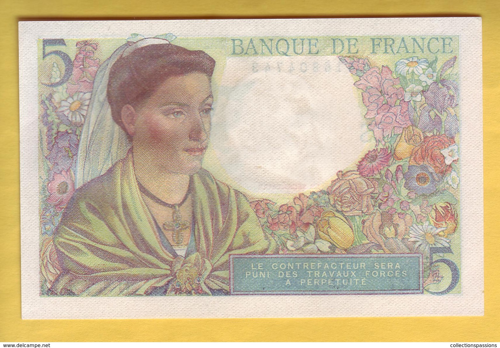 BILLET FRANCAIS - 5 Francs Berger 5.4.1945  NEUF - 5 F 1943-1947 ''Berger''