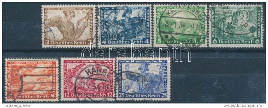 O 1933 Wagner 7 Klf &eacute;rt&eacute;k Mi 499-504 A, 506 A (Mi EUR 90,-)(Mi 505, 507 Hi&aacute;nyzik) - Other & Unclassified