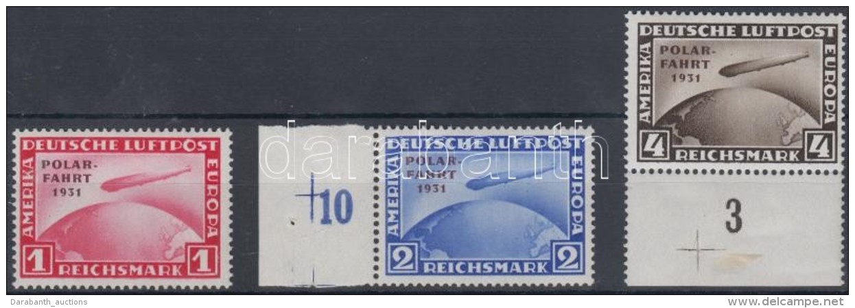 ** 1931 Zeppelin Polarfahrt Mi 456-458 (Mi EUR 4.000.-) Tan&uacute;s&iacute;tv&aacute;ny A 2M &eacute;s 4M... - Other & Unclassified
