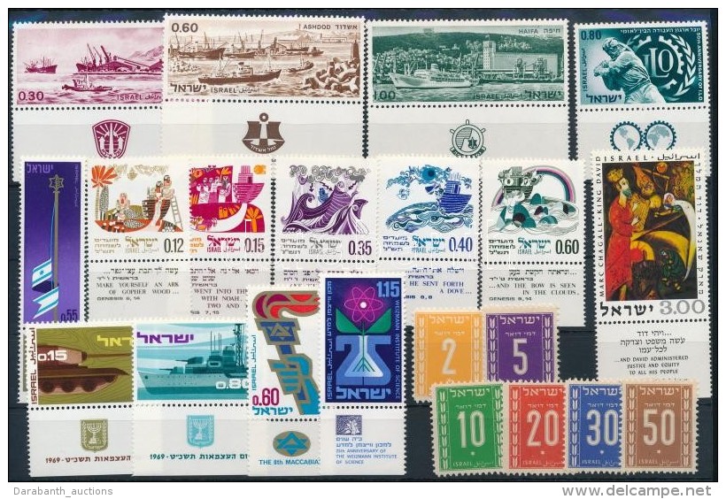 ** 1968-1969 Szinte A Teljes 2 &eacute;vfolyam 42 Klf B&eacute;lyeg + 1 Blokk + 1949 Port&oacute; Sor Tab... - Otros & Sin Clasificación