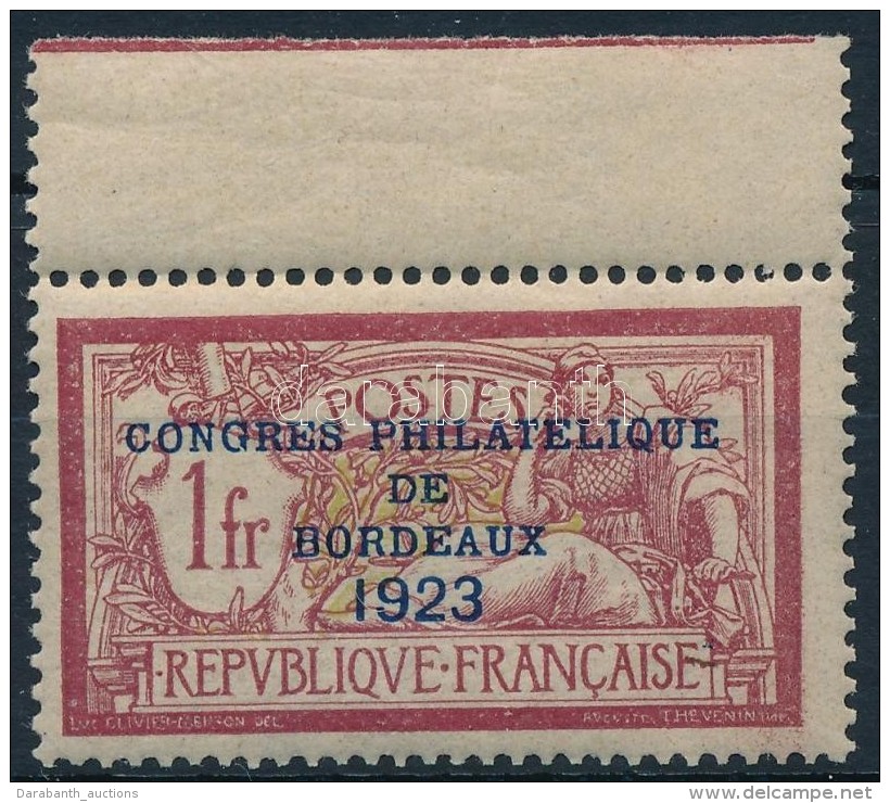 ** 1923 Filat&eacute;liai Kongresszus &iacute;vsz&eacute;li B&eacute;lyeg Mi 152 Szign&aacute;lt / Signed - Other & Unclassified