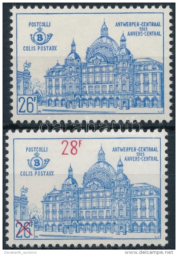 ** 1963-1964 Csomagb&eacute;lyeg B&eacute;lyeg + Fel&uuml;lnyomott V&aacute;ltozata Mi 56, 57 - Other & Unclassified