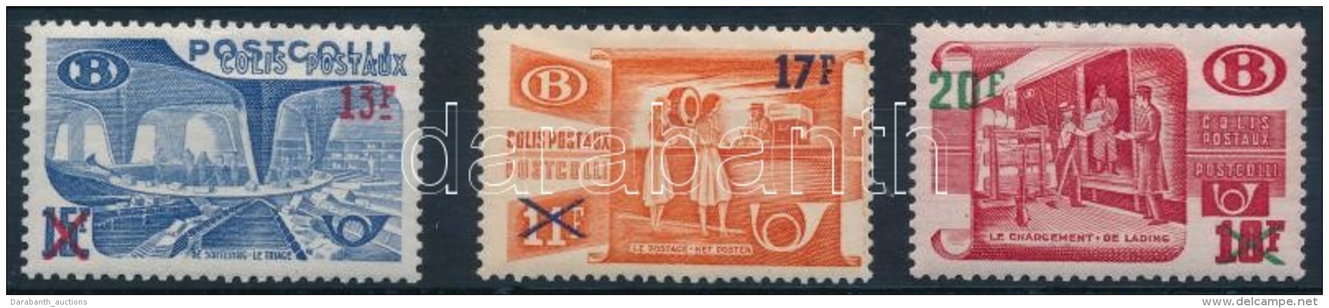 * 1953 Csomagb&eacute;lyeg Fel&uuml;lnyomott Sor Mi 38-40 - Other & Unclassified