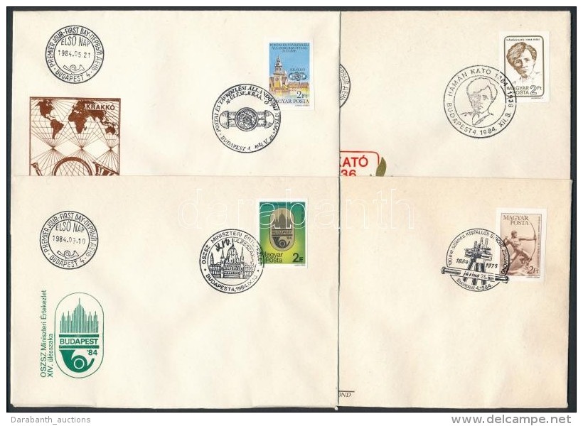 1984 4 Klf V&aacute;gott B&eacute;lyeg 4 Db FDC-n (4.500) - Other & Unclassified