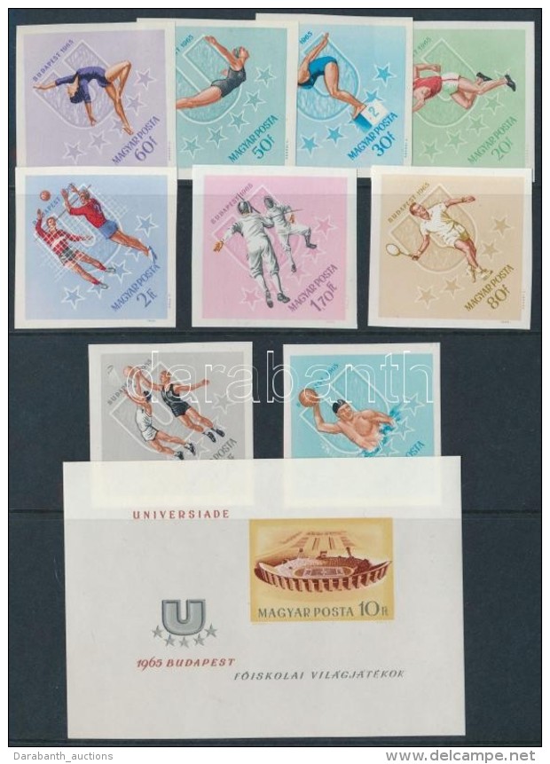 ** 1965 Universiade V&aacute;gott Sor + V&aacute;gott Blokk (8.000) - Other & Unclassified