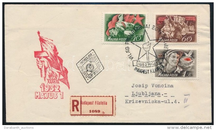 1952 M&aacute;jus 1. (III.) Sor Aj&aacute;nlott FDC-n - Other & Unclassified