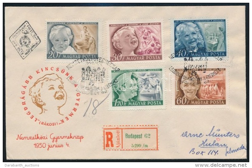 1950 Gyermek (I.) Sor Aj&aacute;nlott FDC-n - Other & Unclassified