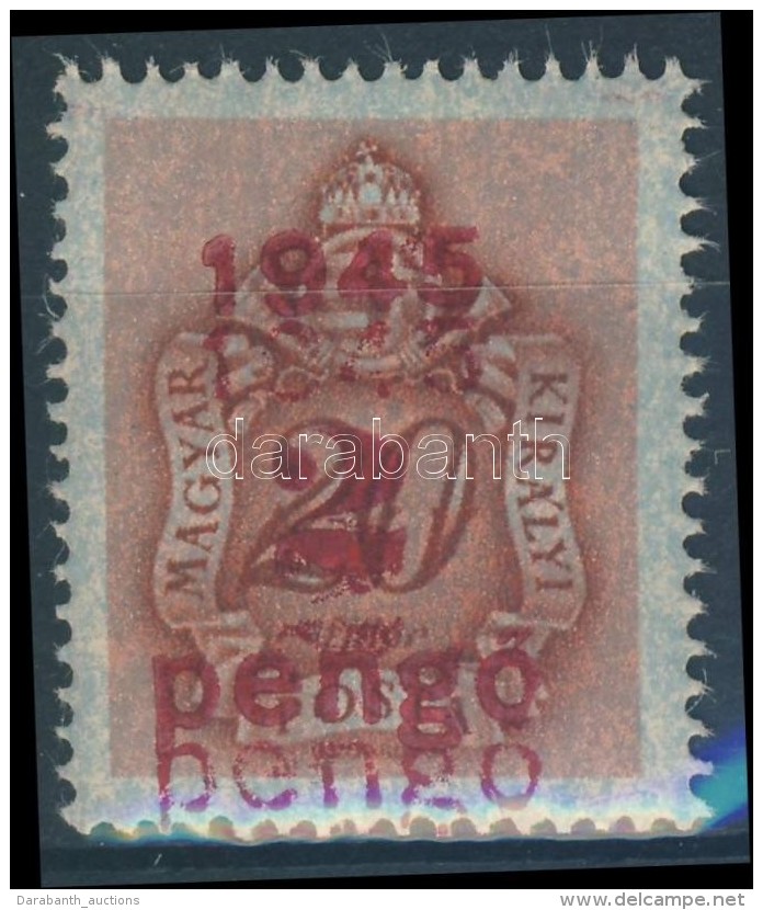 ** 1945 Kiseg&iacute;tÅ‘ Port&oacute; 2P/20f KettÅ‘s Fel&uuml;lnyom&aacute;ssal / Postage Due Mi 176 With Double... - Other & Unclassified