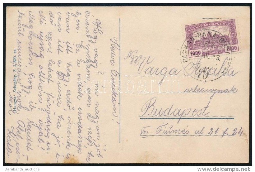 1925 K&eacute;peslap Parlament 1000K B&eacute;rmentes&iacute;t&eacute;ssel 'PARKAN-N&Aacute;NA-BUDAPEST 46'... - Other & Unclassified