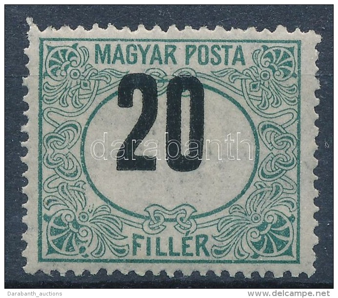 ** 1920 Magyar Posta Port&oacute; 20f Felfel&eacute; Tol&oacute;dott &eacute;rt&eacute;ksz&aacute;m - Sonstige & Ohne Zuordnung