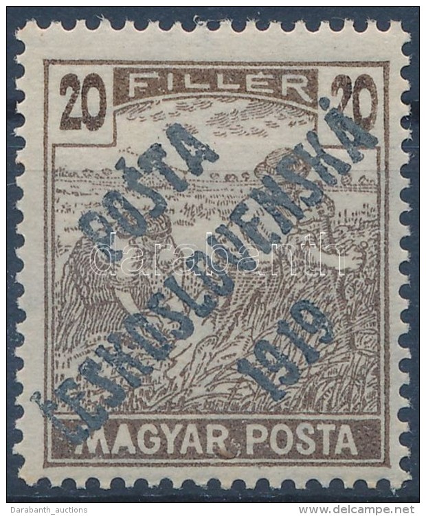 ** Posta Ceskoslovenska 1919 Magyar Posta 20f Garancia N&eacute;lk&uuml;l (**1.950.000) - Other & Unclassified