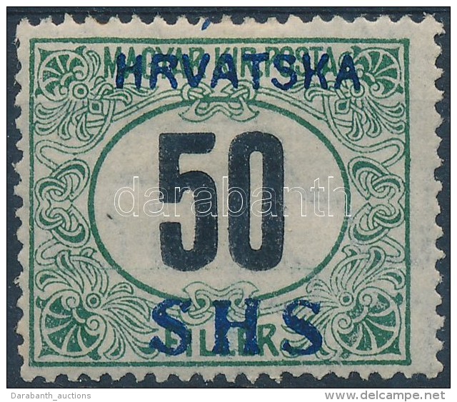 * SHS Horv&aacute;torsz&aacute;g 1918 Feketesz&aacute;m&uacute; Port&oacute; 50f VII/a. V&iacute;zjellel (54.000) /... - Other & Unclassified